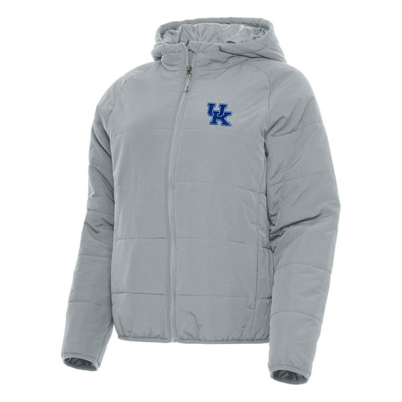 Women's Antigua Gray Kentucky Wildcats Universe Full-Zip Puffer Jacket