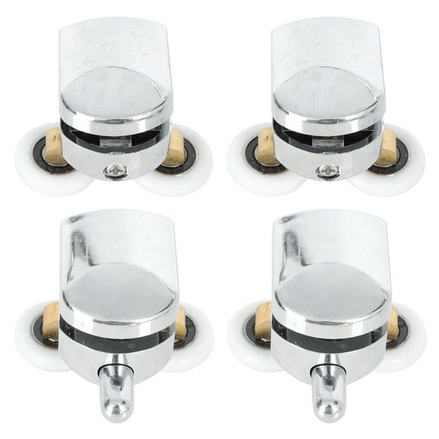Weiweiguan 2 Ensembles Roues Supérieures et Inférieures Rouleau de Rail de Porte pour Douche Porte en Verre