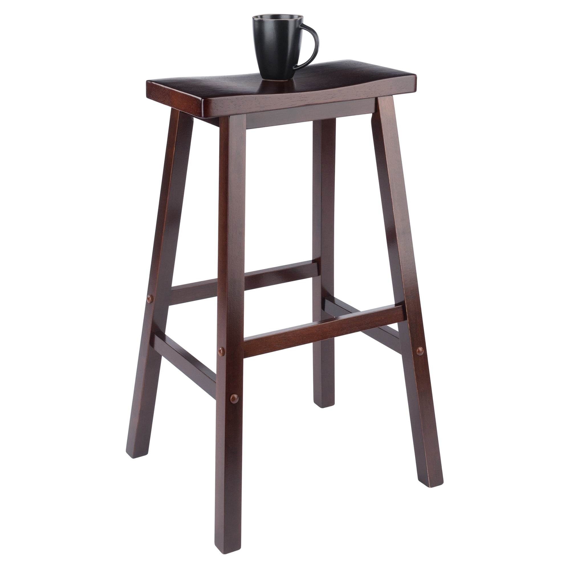 Winsome Wood Satori Saddle Seat Counter Stool Natural Finish