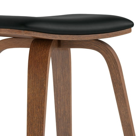 Simpli Home - Larsen Saddle Bar Stool (Set of 2) - Black