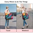 thumbnail image 5 of Colorful Tie Dye Flow Ball Pattern Travel Tote Bags for Women Carry On,Large Weekender Bags for Women Travel,Multi Functional Duffle Bag for Work,Shopping,Sports, 5 of 5