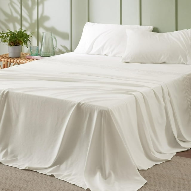 Queen Sheet Set Pieces Soft Queen Size Sheets Breathable & Cooling Hotel Luxury Easy Care Polyester Microfiber Bedding