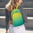 thumbnail image 5 of Disketp Teal To Yellow Gradient print Canvas Backpack Lightweight Travel Daypack Student Rucksack Laptop Backpack-Small, 5 of 5