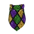 thumbnail image 3 of Xecao Mardi Gras Shiny Green Purple for Pet Bandana - A Stylish Triangle Accessory for Small to Large Dogs, Puppies, and Cats, 3 of 5
