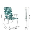 thumbnail image 6 of COSCO Folding Lawn Chairs, 2-Pack, Teal, 6 of 9