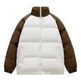 thumbnail image 1 of LOVZFMLL Jackets for Men Man Raglan Sleeve-padded Clothes Winter Style Teenagers Versatile High Street Easy Keep Warm Loose Coat, 1 of 3
