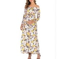 YUGYXL Womens Soft Maternity Dress Comfy Breathable Long Sleeve Off