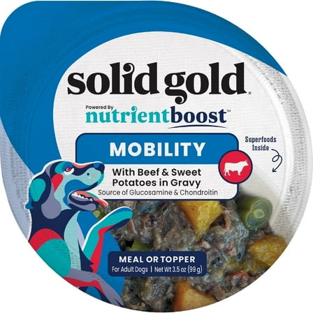 Solid Gold Mobility Wet Functional Cups, Beef & Vegetable 3.5oz, Pack of 6
