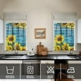 thumbnail image 4 of Vintage Rustic Bloom Curtains 36 Inch - 3 Panel Country Bohemian Set with Wildflowers, Rod Pocket Kitchen, 4 of 6