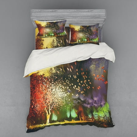 Bedding Set With Shams And Fitted Sheet, Supernatural Bedding Queen
