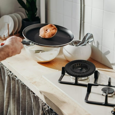 OFFIGAM Gas Stove Burner Plate Black Stainless Steel Replacement Accessory for Gas Stove 1 Pc and Easy to Clean