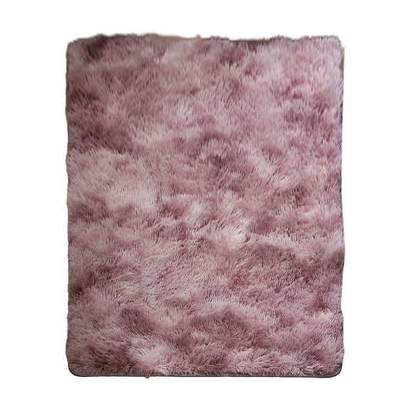 Leodye 1PCS Tie-dye Faux Fur Indoor Carpet Super Soft Non-slip Home Bedroom Living Room Modern Decor Holiday Gift Rug -23.6*15.7in