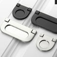 thumbnail image 3 of 4pcs 6502 Hidden Recessed Invisible Furniture Handle Zinc Alloy Kitchen Cabinet Drawer Cupboard Pull Solid Door Handles (Black), 3 of 5