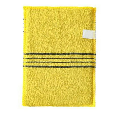 5Pcs Korean Italy Asian Exfoliating Bath Washcloth Body Scrub Shower Soft Towels Yellow