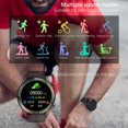 thumbnail image 2 of Men Smart Watch Bluetooth Music Call Phone Heart Rate Monitor Fitness Smartwatch for Huawei Android IOS Pk Gt2 Black, 2 of 4