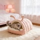 thumbnail image 5 of Cama para Mascotas, Estilo Cueva, Diseño Encerrado con Cojín Extraíble, Cama para Gatos Cálida y Lavable, Cama para Perros Pequeños con Relleno Suave de Algodón, 35 x 35 x 23 cm para Uso en Interiores, 5 of 5