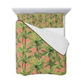 thumbnail image 7 of Palm Tree Tropical Queen Size Down Alternative Comforter, Lightweight Comforter Quilt Bedding Set with Pillow Shams Pink Summer Green Botanical All Seasons Bed Comforter Duvet Insert 90"x96", 7 of 7