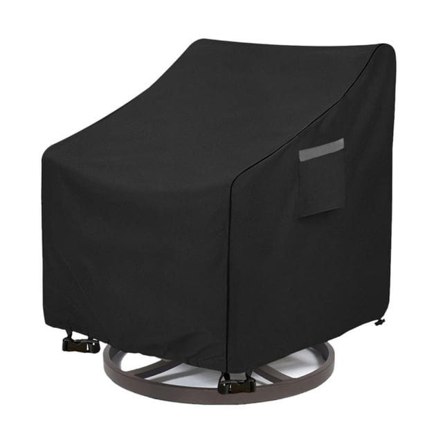 Housse de Chaise Pivotante Extérieure 420D Imperméable Anti-Poussière Anti-Soleil Housse de Meuble L: