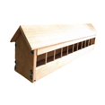 thumbnail image 2 of Alimentán de paloma de madera, alimento para pollo, menos desechos de concha de alimentación de pájaros, tazón de aves de corral para palomas de jardí 80x11x7cm, 2 of 9