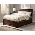 thumbnail image 5 of Portland Full Platform Bed with Flat Panel Foot Board and Full Size Urban Trundle Bed in Walnut, 5 of 8