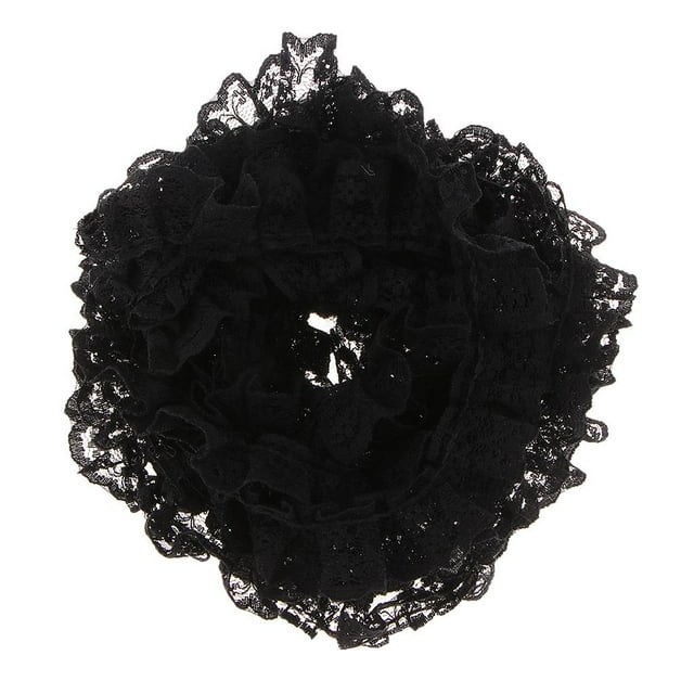 borde de encaje cinta plisada cintas de encaje plisado cinta decorativa borde de encaje de bolillos coser cinta de grosgrain encaje Negro Macarena Cinta de encaje