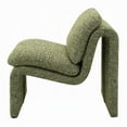thumbnail image 5 of Kami Accent Chair-Curved Open Base-Armless Modern Green Boucle, 5 of 5