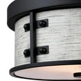 thumbnail image 3 of Westinghouse Westinghouse Lighting 6126100 Callowhill Craftsman-Style 13 Inch, Two Light Flush Mount Ceiling Fixture, Matte Black and Antique Ash Finish, Clear Seeded Glass, 3 of 5
