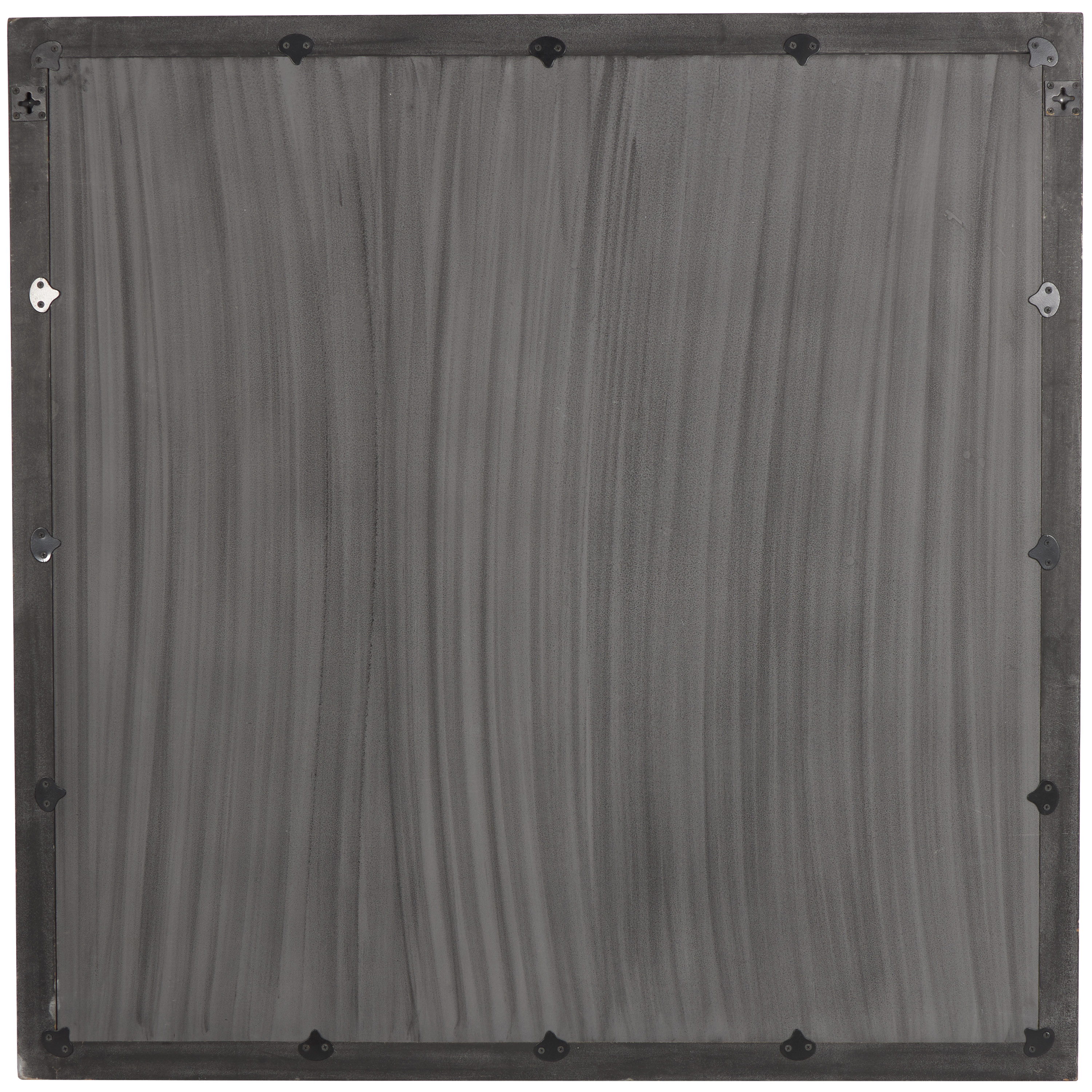 DecMode Gray Wooden Handmade Inspired Coral Wall Decor with Mirror Backing