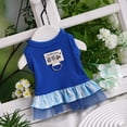 thumbnail image 4 of mdesiwst Sleeveless Ribbed Pet Dress, Ultramarine Blue Cute Dog Dress, Striped Skirt Girl Doggie Clothes for Small Medium Dogs Summer Pet Outfits, 4 of 8