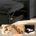 thumbnail image 5 of AISWORD 55" 3 in 1 Convertible Sleeper Sofa Bed, Pull Out Loveseat for Small Spaces, Black, 5 of 6