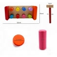 thumbnail image 5 of Bench Wooden Toy with Mallet hammering Block Punch and Drop Instruments, 5 of 5