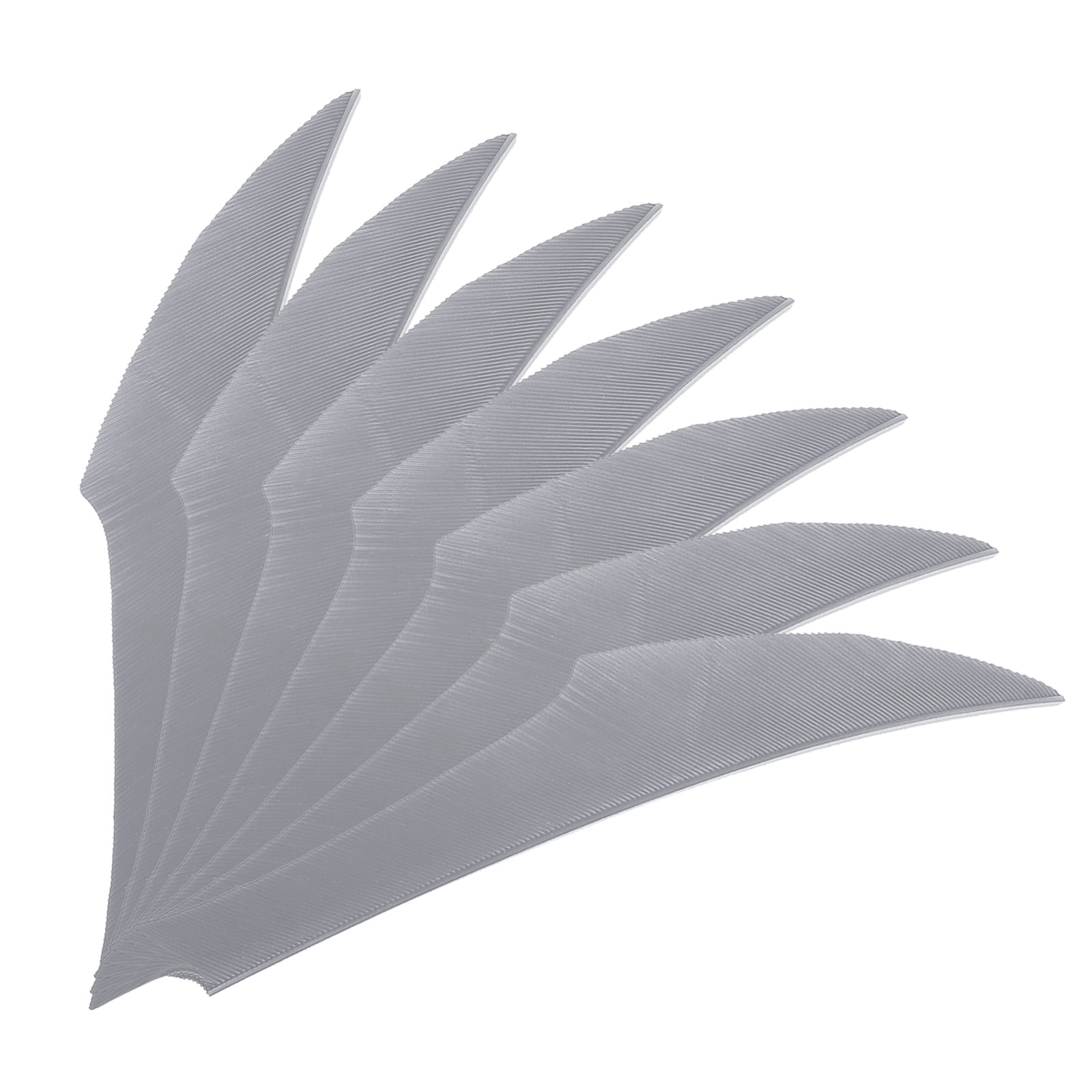 Uxcell 4 Inch Arrow Vanes 20 Pack Turkey Feather Fletching Archery Fletch Right/Left Wing for Hunting Target Shooting Black Gray