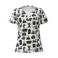 thumbnail image 3 of Naloa Cool Camera Print T-Shirts Short Sleeve V Neck Tees for Women Fashion Tops Trendy Lightweight Soft Casual Summer Outfits Clothes, 3 of 5