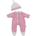 thumbnail image 1 of JC Toys | Berenguer Boutique | La Baby Doll Outfit | 2 Piece Pink, White and Floral Print|Washable| Ages 2+ | Fits Dolls 14- 18, 1 of 1