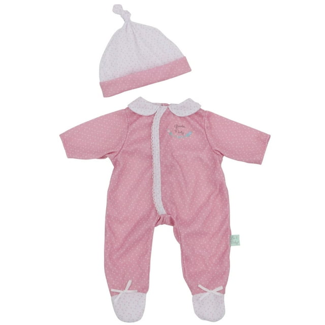 JC Toys | Berenguer Boutique | La Baby Doll Outfit | 2 Piece Pink, White and Floral Print|Washable| Ages 2+ | Fits Dolls 14- 18
