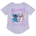 thumbnail image 2 of Disney Girls Baseball Jersey T-Shirt with Lilo & Stitch and Mickey Mouse- Girls Sizes 4-16 Lavender, 2 of 6