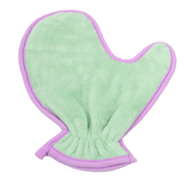 Guante de toalla de limpieza para mascotas, fibra superabsorbente, reutilizable, para baño de gatos y perros, herramientas para el cuidado de mascotas, color verde