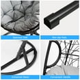 thumbnail image 6 of Costway Hammock Chair with Stand Hanging Cushioned Swing Egg Chair, 6 of 10