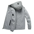 thumbnail image 3 of Xzbqbs Mens Rain Jackets Waterproof with Hood Lightweight Zip Up Hooded Coat Casual Solid Fishing Hiking Workout Running Jacket, 3 of 6