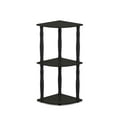 thumbnail image 1 of Furinno Turn-N-Tube 3-Tier Corner Display Rack Multipurpose Shelving Unit with Bamboo Tubes, Espresso/Black, 1 of 3