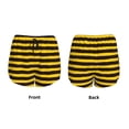 thumbnail image 5 of Lsque Bee Stripe Printed Women's Running Shorts with Liner Pockets,Elastic Quick Dry Workout Athletic Gym Yoga Shorts,Womens High Waist Shorts-Small, 5 of 9