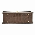 thumbnail image 6 of Top Grain Leather Croc Brown Briefcase Messenger Bag, 6 of 7