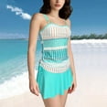 thumbnail image 4 of CaiJunJia Womens Tankini Swimsuits Tummy Control Bathing Suits Two Piece Tankini Top with Swim Dress for Women, 4 of 7