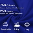 thumbnail image 4 of Pinspark 5.5 Inch Mens Pajama Shorts Sleep Cotton Lounge PJ Lightweight Elastic Waist Drawstring Nightwear Bottom with Pockets, 4 of 6