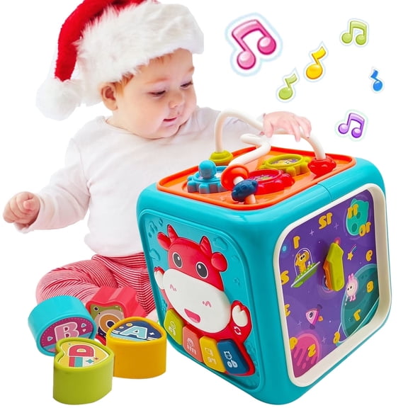 Early Educational Activity Cube, Toddler Toys 1-3 for Girls, Learning Toys for 1 2 3 Year Old Boys Girls, Birthday Gifts Toys for 1 Year Old