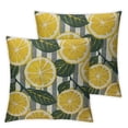 thumbnail image 2 of Jiayy  Throw Pillow Cover Lemons Black and White Stripes Summer Fresh Fruits Modern Design Throw Pillow Covers for Couch Sofa Home Decor 2 pcs, 2 of 6