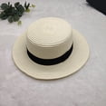 thumbnail image 6 of sususu Straw Sun Hat for Men Women Summer Western Cowgirl Hat Woven Hollow Out Wide Brim Hat Khaki White, 6 of 7