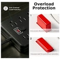 thumbnail image 4 of RONY 5ft Surge Protector Power Strip with 13 AC Outlets and 6 USB Ports for Dorm Office Home Travel, Overload Protection, Black, 4 of 9