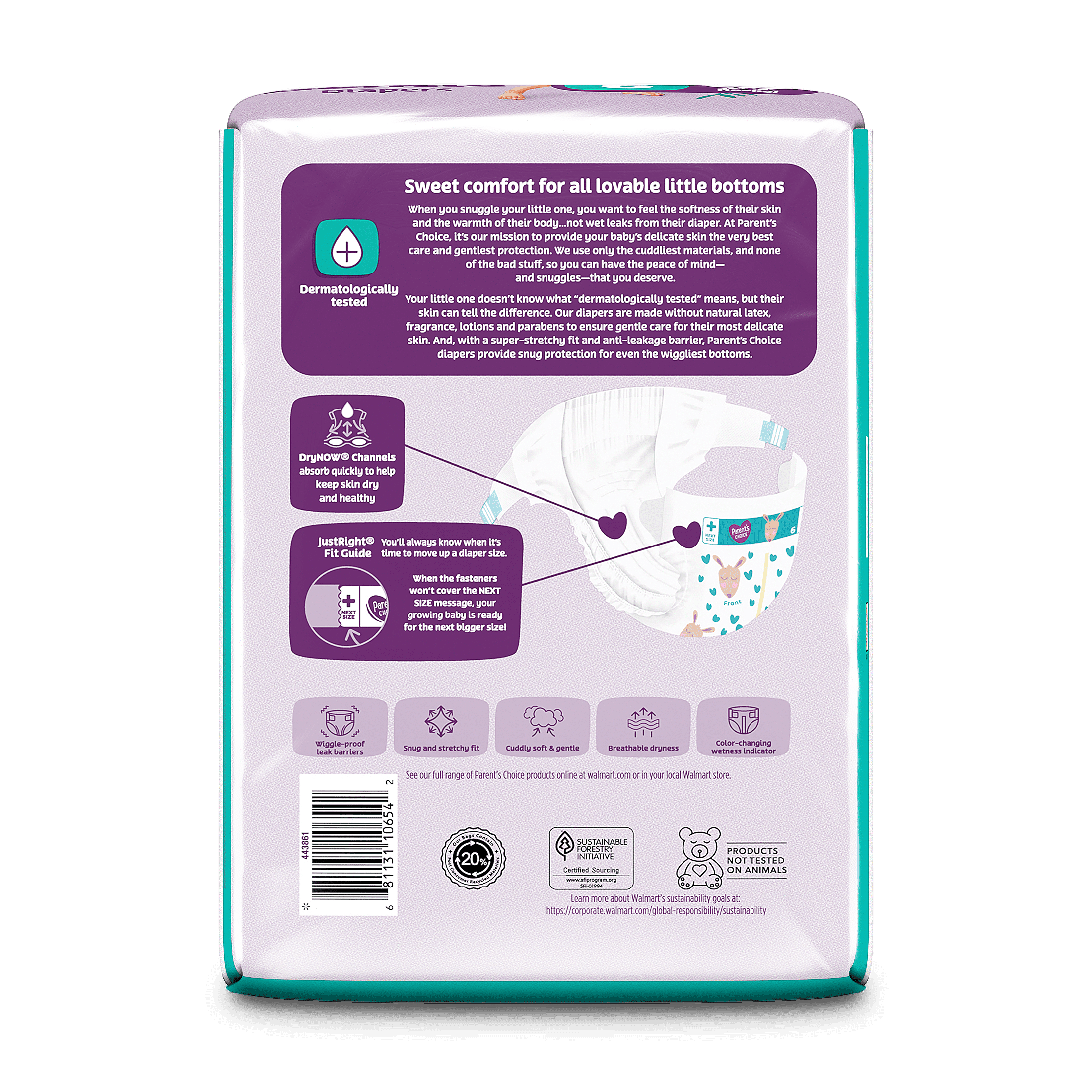 Parent's Choice Dry & Gentle Diapers Size 6, 22 Count (Select for More Options)