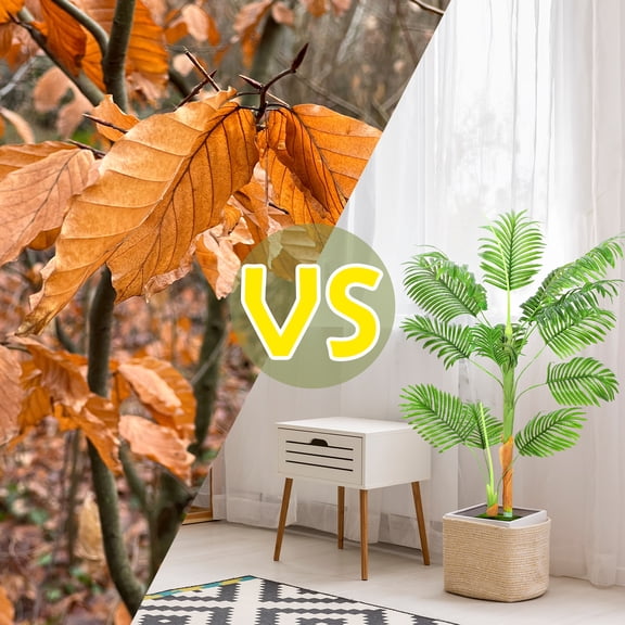 4FT Artificial Areca Palm Tree, Fake Tropical Plant with Realistic Leaves, Indoor Decorative Faux Palm for Home Office